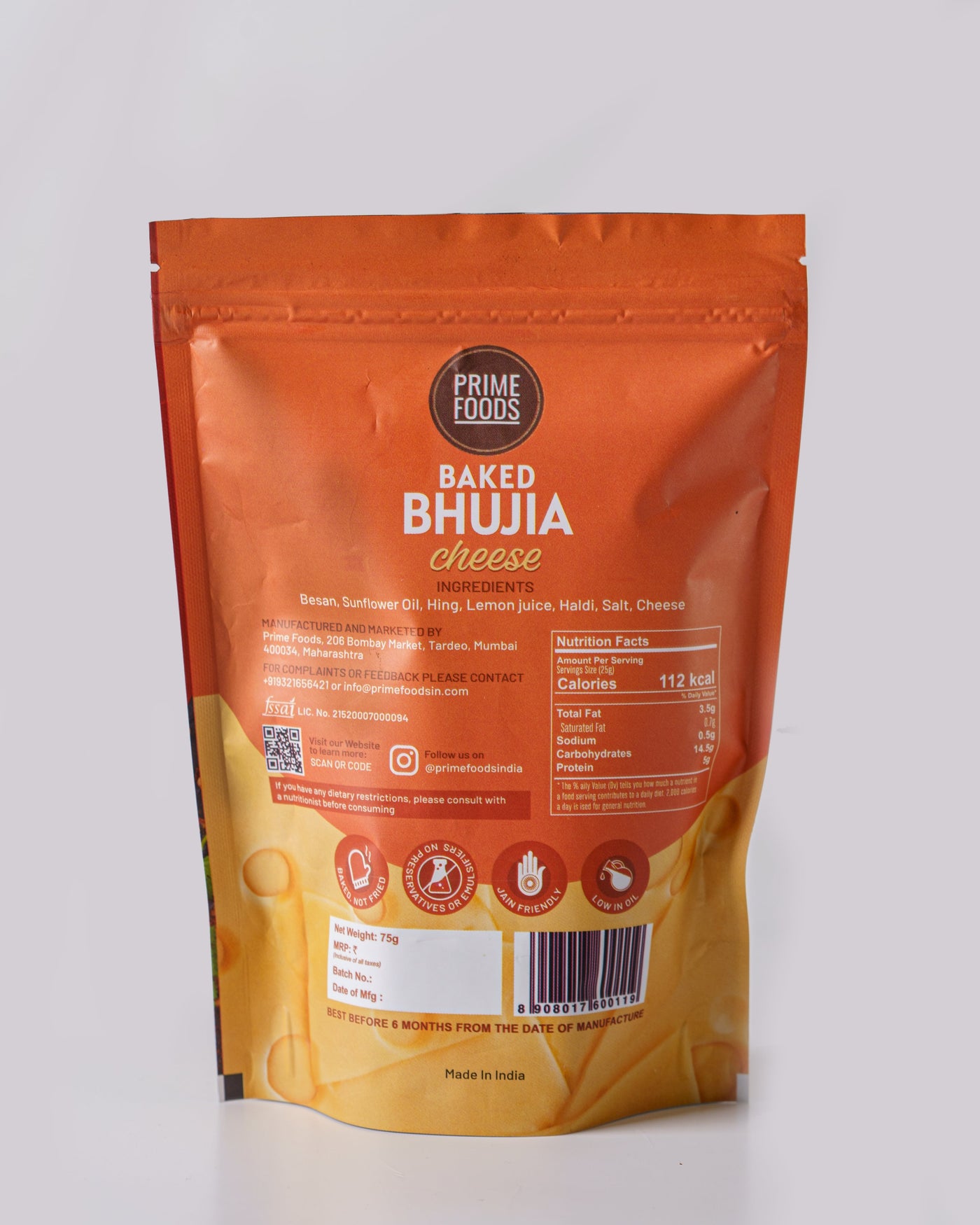 Baked Bhujia: Cheese (75g) (Set of 3) (3x75g)