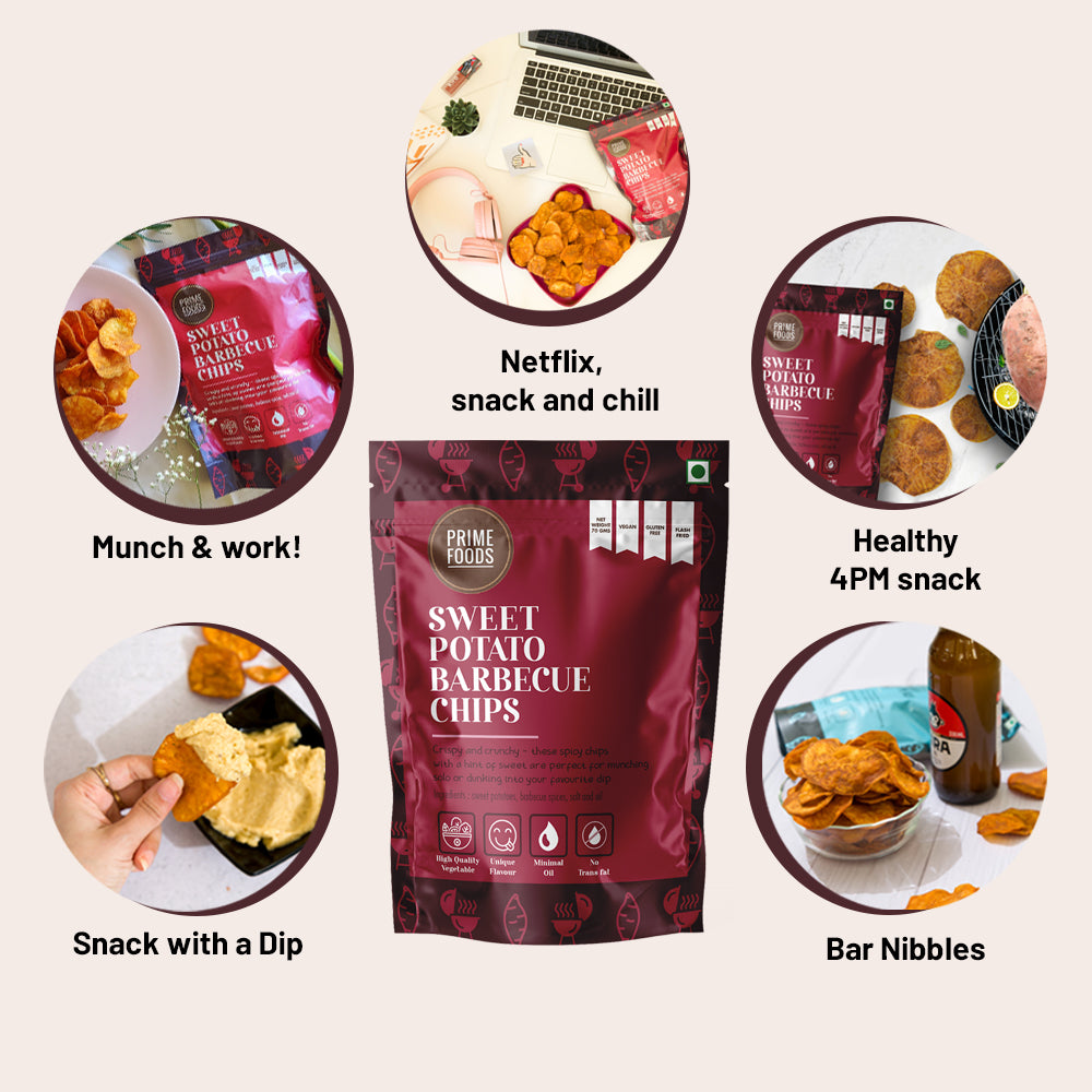 BBQ Sweet Potato Chips · 70g Packs