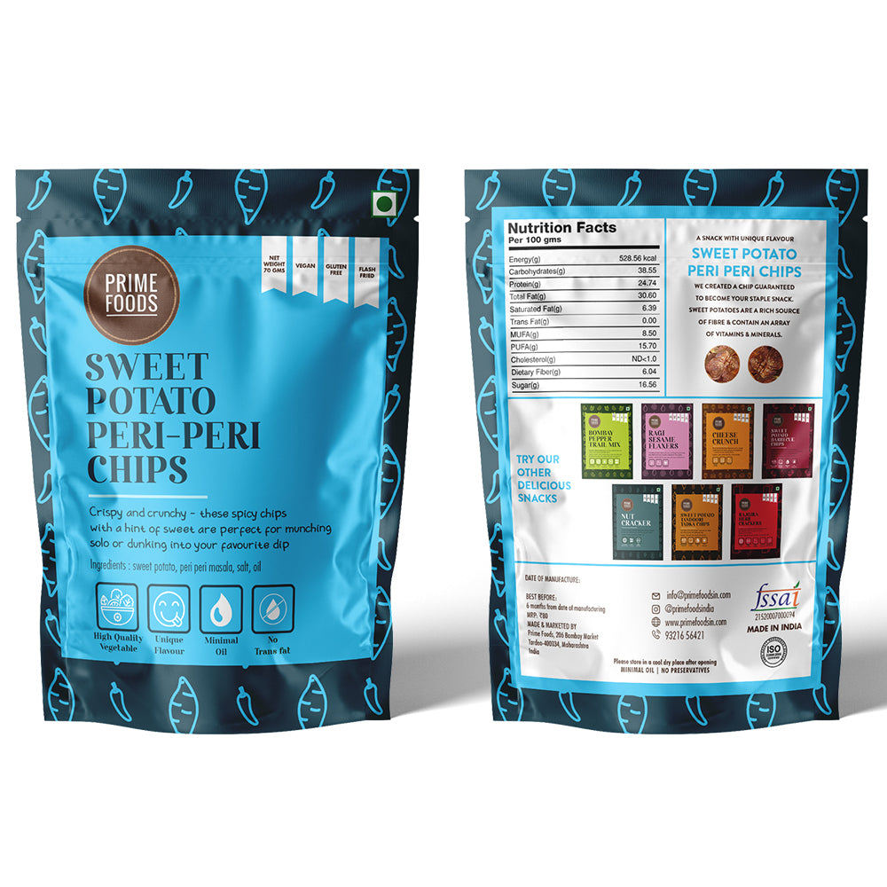 Peri Peri Sweet Potato Chips - 70g Packs