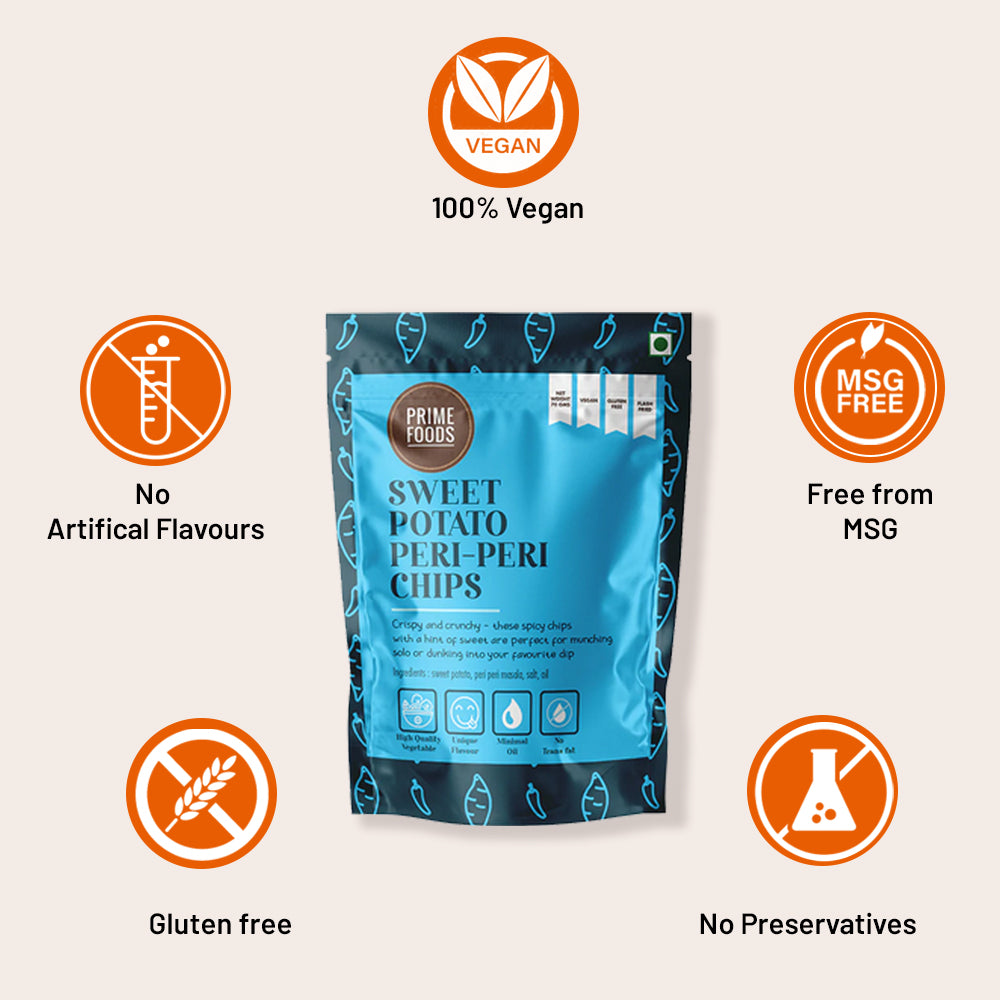 Peri Peri Sweet Potato Chips - 70g Packs