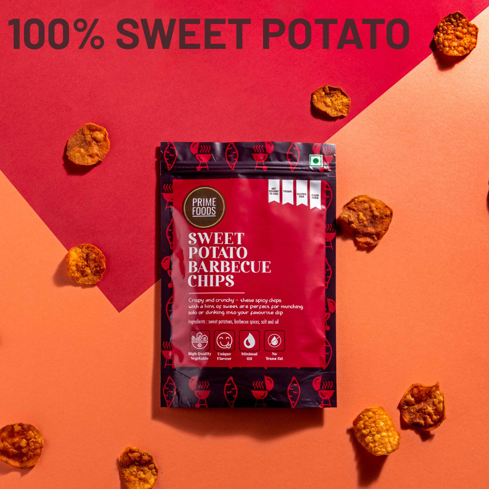 BBQ Sweet Potato Chips · 70g Packs