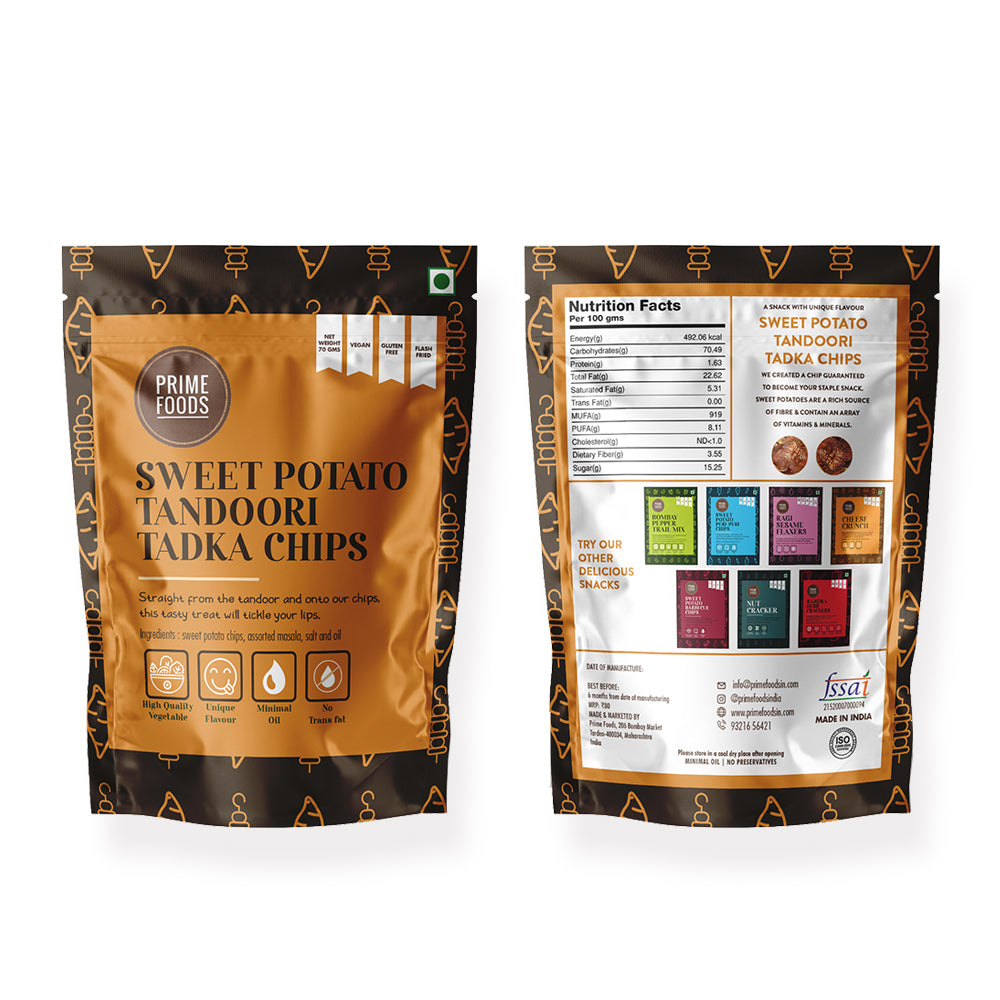 Tandoori Tadka Sweet Potato Chips - 70g Packs